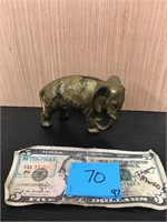 VIntage Cast Iron Elephant Coin Bank