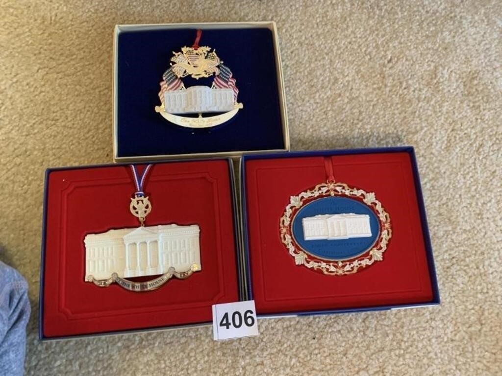 WHITE HOUSE ORNAMENTS IN ORIGINAL BOXES
