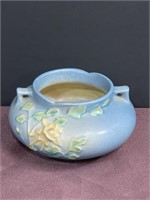 Roseville Pottery Blue Planter 655-3 small chip on