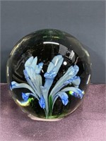 Vintage Glass flower paperweight