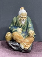 Asian Mud Man figurine no fishing pole