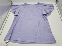 NEW Alishebuy Women's Short Flutter Sleeve Top -