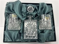 Harold’s Crystal Cordial Set with Decanter in Box