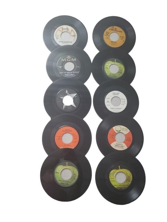 Lot of 10 Vinyl Singles Records