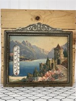 Vintage thermometer picture scene thermometer is