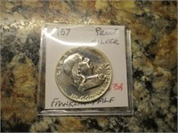 1957 Franklin Half, Proof Silver