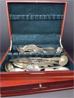 Two Boxes of Silver Plate Serving /Flatware