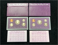 1990 & 1991 US Proof Sets in Boxes