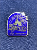 Tokyo Disney 5th anniversary lapel pin