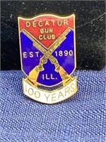 Decatur gun club enamel pin