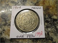 1964 Mexico One Peso
