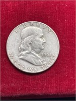 1962 D Franklin Half Dollar coin 90% Silver