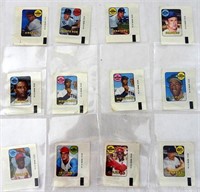 (12) 1969 TOPPS DECALS w/MANTLE