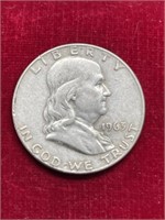 1963 D Franklin Half Dollar coin 90% Silver