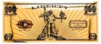 24KT Gold Foil LIBERTY 100 Milligrams Collectible