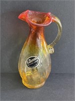 West Virginia Glass Amberina pitcher