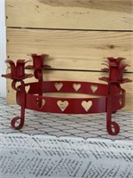 Germany Metal Advent candle Ring red hearts