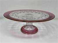 Tiffen Ruby Flashed Cake Stand