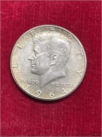 1964 Kennedy half dollar 90% silver