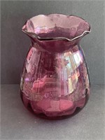 Purple art glass vase