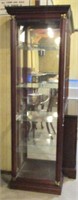 Tall Lighted Curio Cabinet, side opening