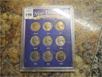 Nine Decades of American Nickels Coll. 1910-1990
