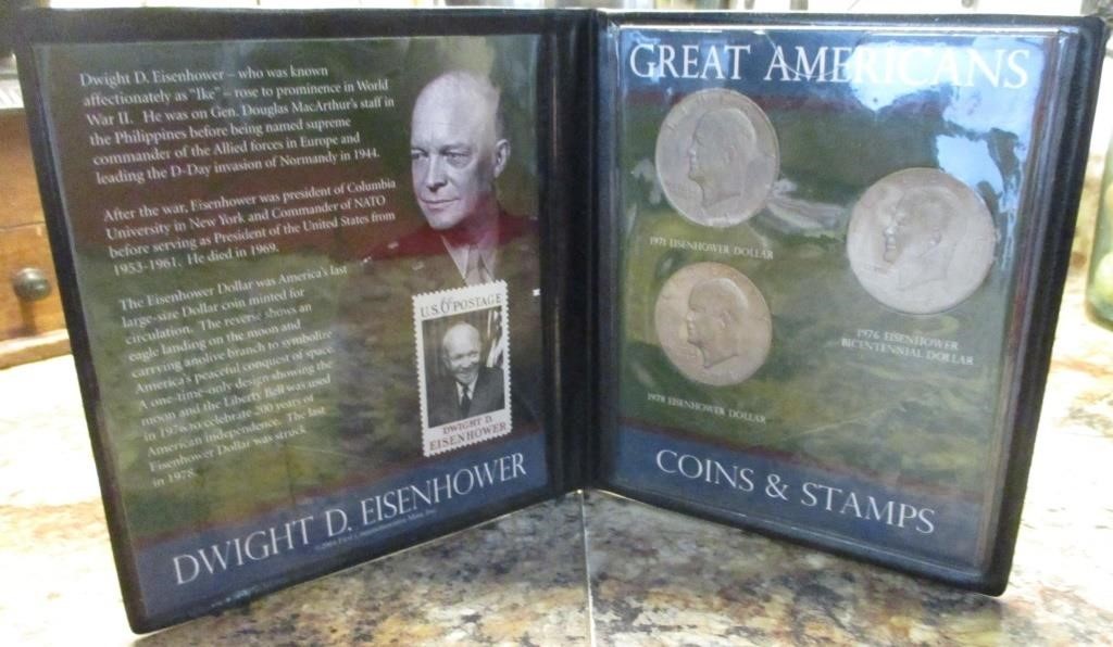 Dwight D Eisenhower Coins & Stamps Collection