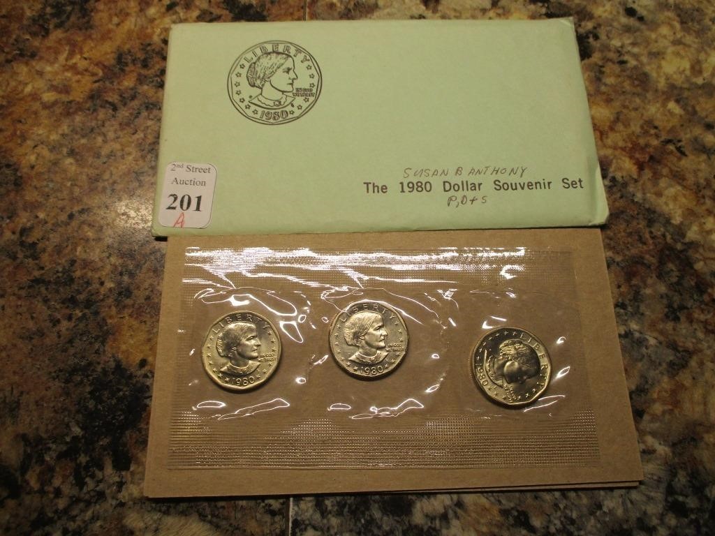 Susan B Anthony 1980 Dollar Souvenir Set