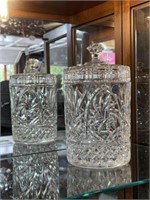 SG crystal biscuit jar clear glass