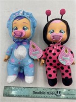 NEW Lot of 2- Cry Babies Tiny Cuddles Doll