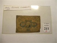 1862- 10 Cent Postage Currency