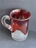Early American Pattern Glass red clear