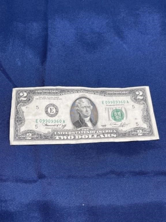 1976 $2 dollar bill paper money