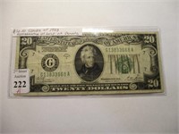 1928 Series $20 Note Redeemable in Gold on Demand