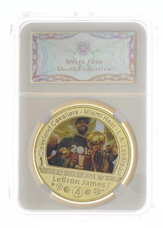 Lebron James 24kt Gold Foil Medallion