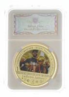 Lebron James 24kt Gold Foil Medallion
