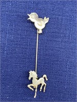 Duck Horse Stick pin