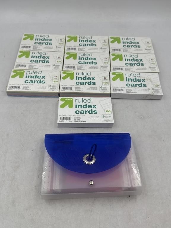 NEW Lot of 11- Index Cards & Holder/Organizer