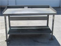 Large Heavy Duty Steel Shop Table / Bench