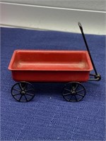 Doll red wagon dollhouse miniature
