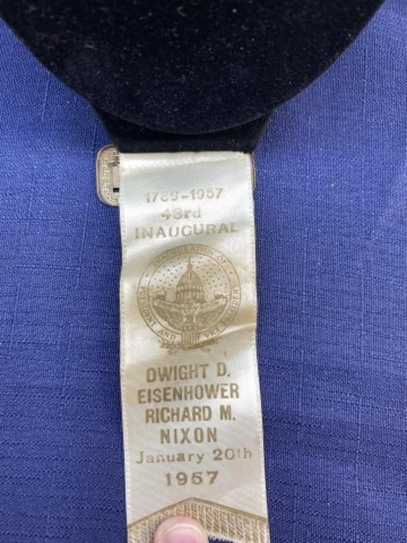 1957 inauguration ribbon Dwight D Eisenhower