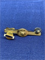 Marines lapel pin tie clip military lot