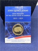John Quincy Adams presidential 1 dollar coin