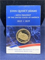 John Quincy Adams presidential 1 dollar coin