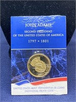 John Adams presidential 1 dollar coin proof