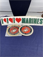 Marine Corps sticker lot