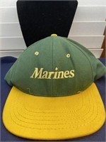 Yellow and green marines hat