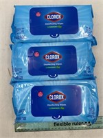 NEW Lot of 3-75ct Clorox Disinfecting Wipes