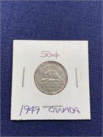 1949 Canadian coin $.05