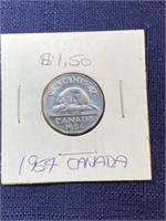 1954 Canadian coin $.05